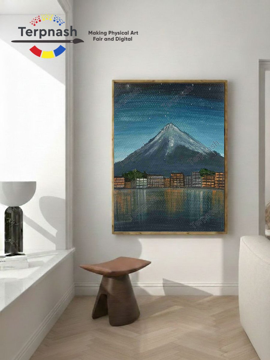 TerpnashArt's tweet photo. ЁЯМК City on the Shore of Sea by Ruby Yadav
A serene blend of city, sea, mountains & night sky. ЁЯМЩЁЯПФя╕ПтЬи
Discover on Terpnash: https://t.co/BPU7m8ndfX
#Terpnash #LandscapeArt #SeascapeArt #RubyYadav #WallArt https://t.co/Bu8kCjZmKj