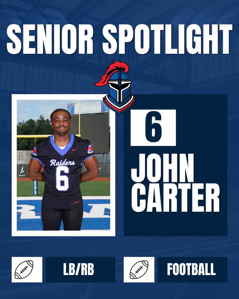 RICSFootball's tweet photo. SENIOR SPOTLIGHT 🔦 Next up: John Carter #6 - LB/RB
Physical, downhill, and brings the hit. A tone-setter on defense and a bruiser with the ball in his hands. https://t.co/d53rY2TVoK