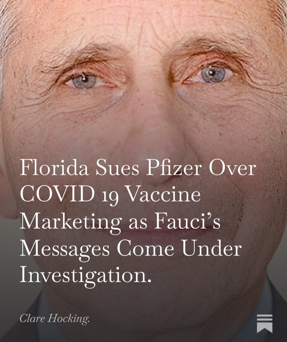 ABridgen's tweet photo. But as the UK public are offered their 13th Covid ‘vaccine’ booster our Government still maintain the Covid shots are ‘safe and effective’. 
Florida sue Pfizer https://t.co/BK209oTWKw
