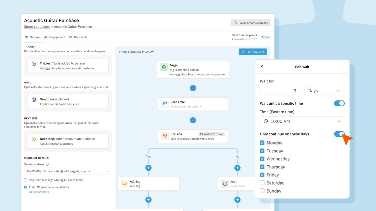 nutshell's tweet photo. Same follow-up for every contact? That’s the old drip-sequence problem. Smart Sequences branches on opens, clicks, forms, and more. See how adaptive paths work:
https://t.co/NWiTaDajhG https://t.co/BXcrwBX295