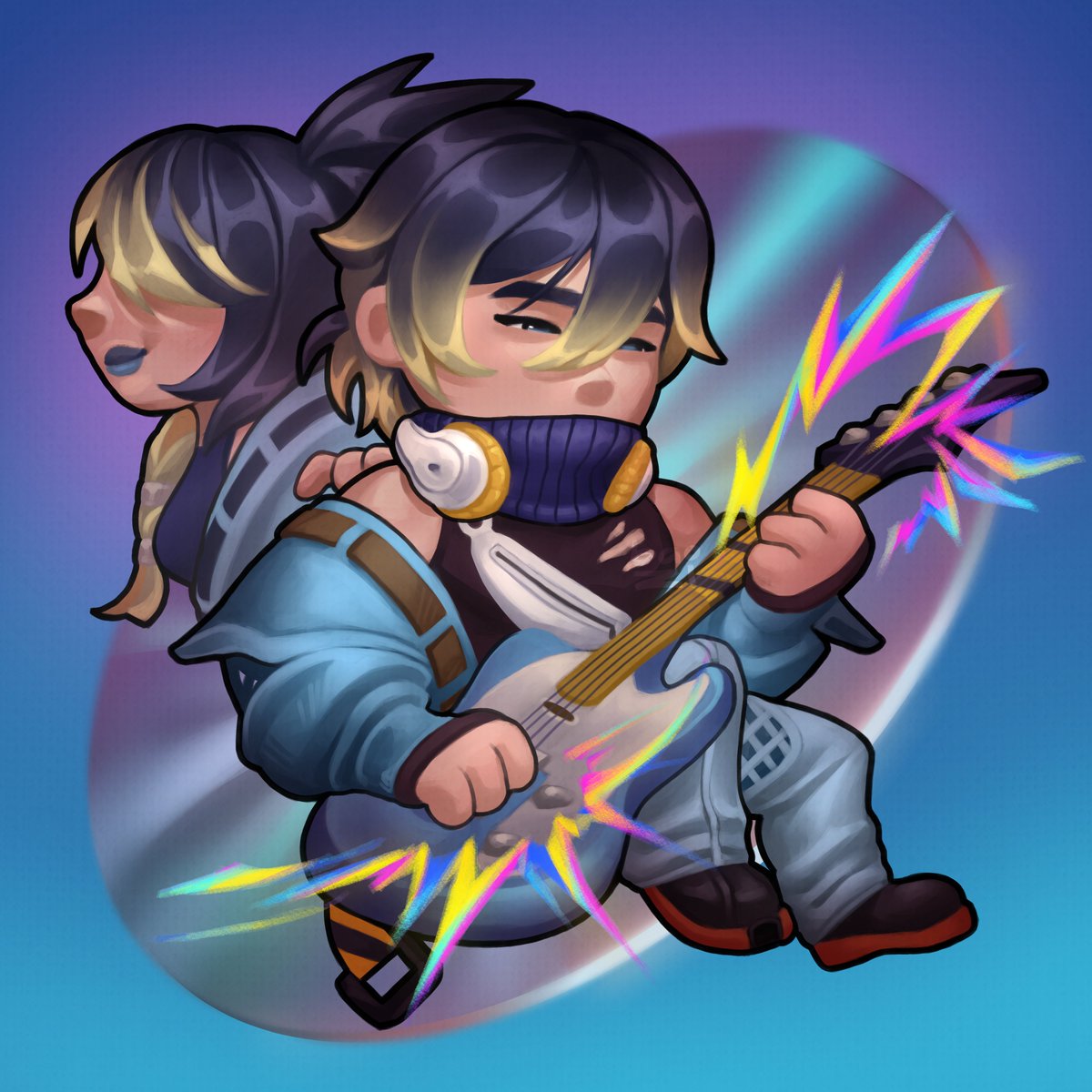 ba0z1e's tweet photo. aphelios &amp; alune

#HEARTSTEEL‌ #fanart #chibi https://t.co/MFRiNHi8wl