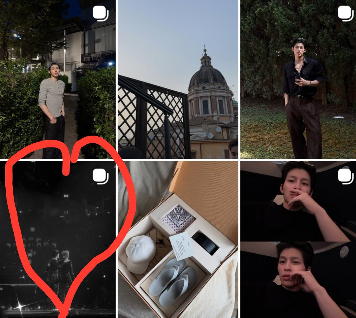 fedanppw's tweet photo. Pond edited his concert post again and made their couple photo the first slide 😭🥺🥺🥺🫶🏻 At first, it was just his helicopter performance photo, and now he really put them first 😭

#PondPhuwin #ปอนด์ภูวินทร์
#ppnaravit #phuwintang https://t.co/3dhKAVyVkC