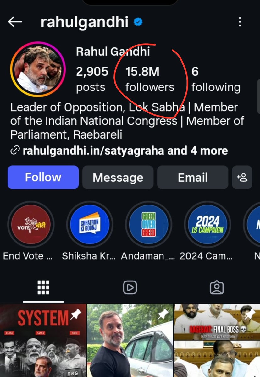 EndOfBhajpila's tweet photo. More than 1 million people followed Rahul Gandhi after he was detained. 🔥 https://t.co/Pyoa3GS94L