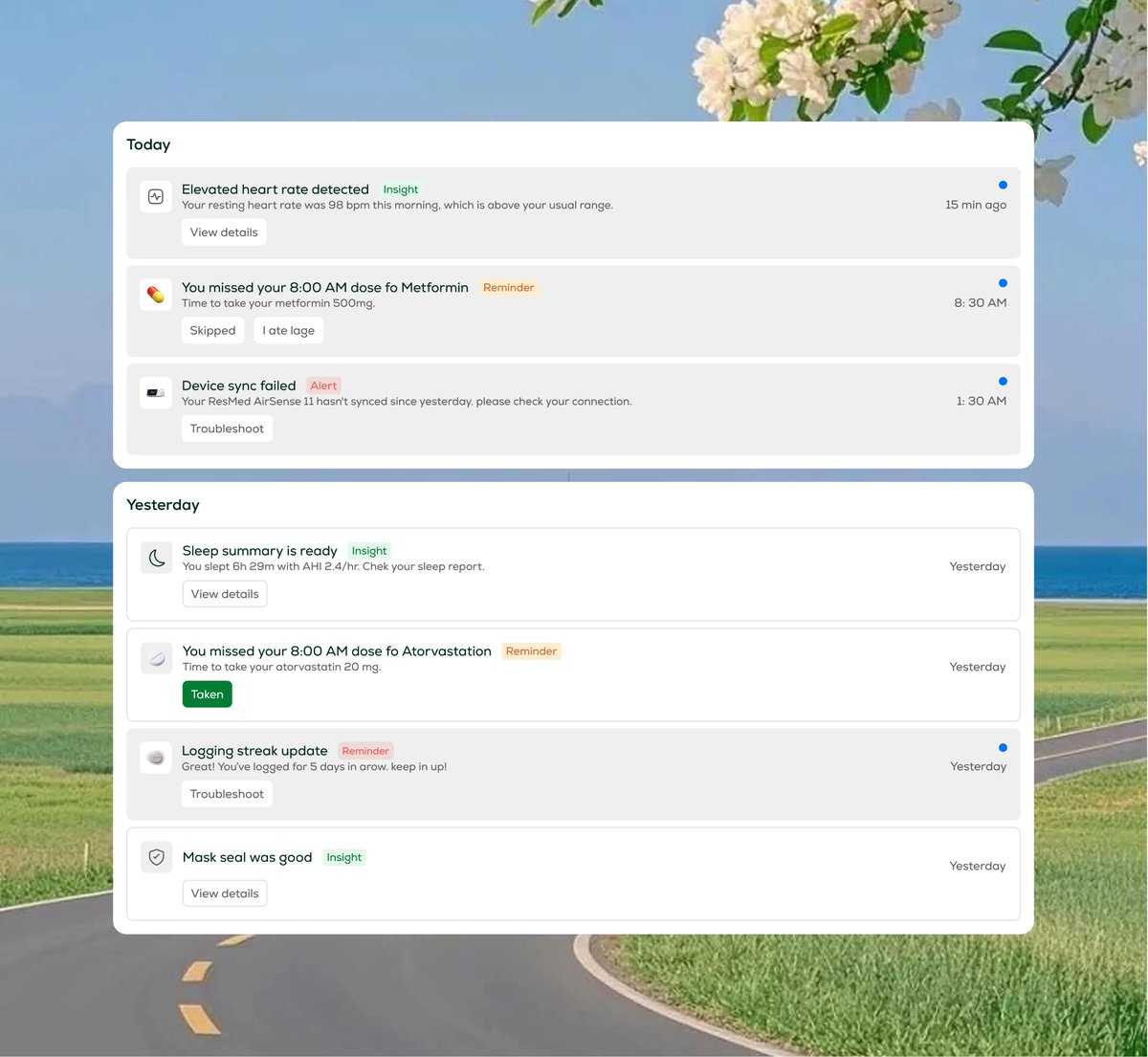 imimran04's tweet photo. Clean &amp; professional health intelligence notification design https://t.co/VO0LtMojjS