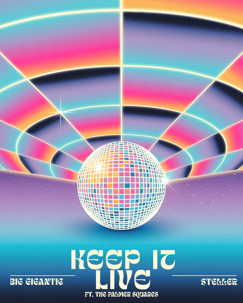 BigGigantic's tweet photo. BIG G X STELLER ‘Keep It Live’ ft The Palmer Squares is OUT FRIDAY !!! 
We can’t wait for you guys to finally have this one 🪩❤️‍🔥
https://t.co/V8o4BxM4Gm https://t.co/rg7VdPzAP2