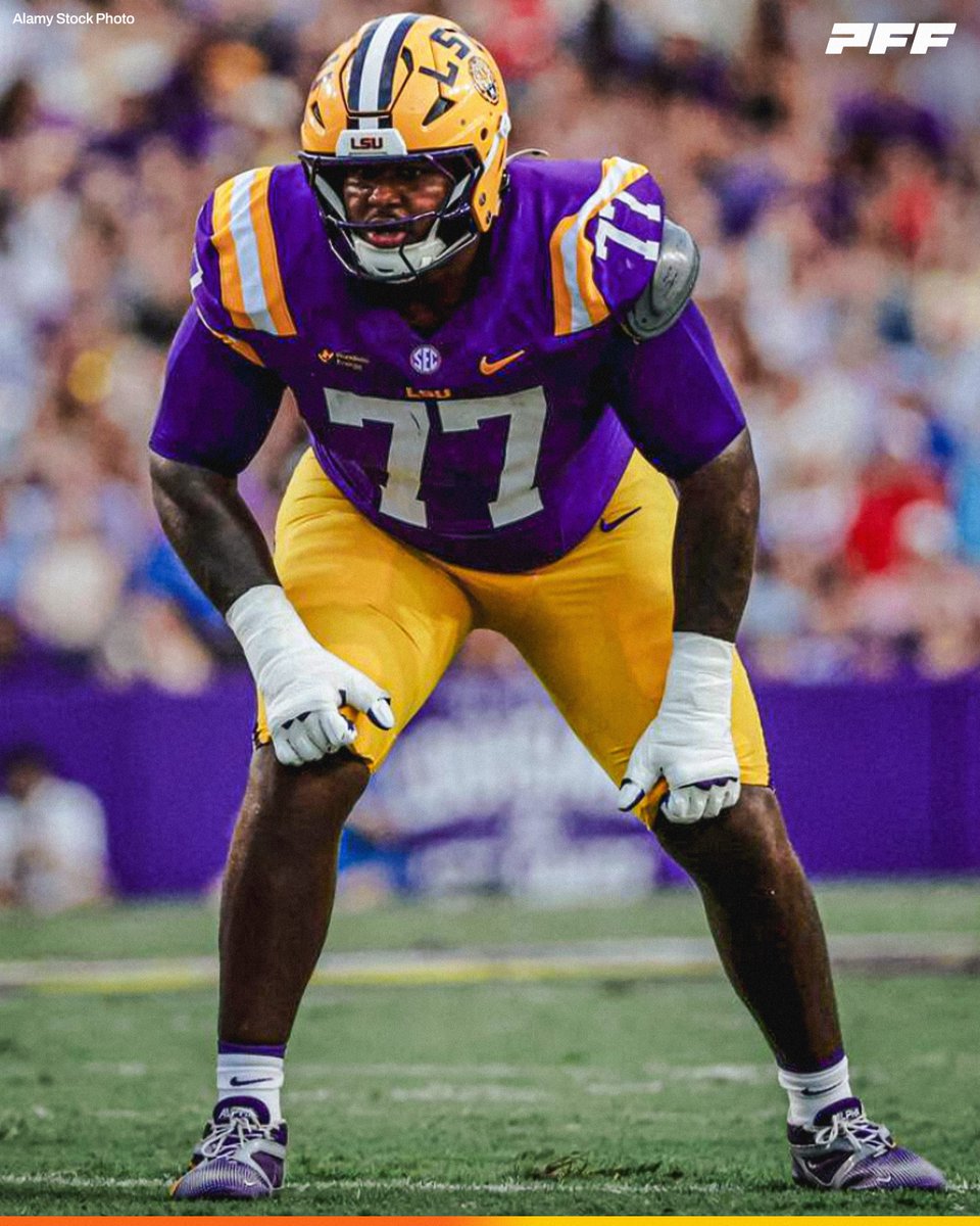 PFF_College's tweet photo. Highest Graded Offensive Lineman from Week 5:

🐯 Jordan Seaton, LSU: 91.8

@LSUfootball https://t.co/Lqb6DFOfPb