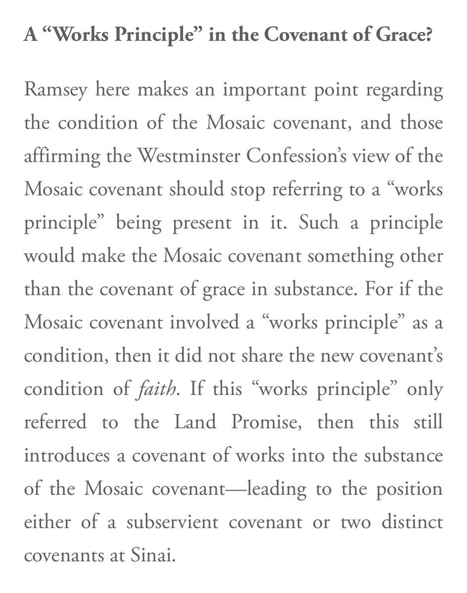 ZacharyGarris's tweet photo. If the Mosaic covenant is the covenant of grace in substance, then it has no “works principle.” https://t.co/Zuj49Dowb0