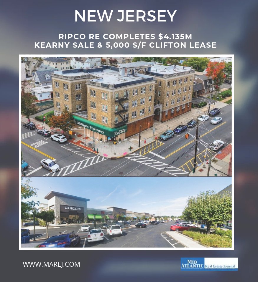 MAREJournal's tweet photo. @RipcoRealEstate recently completed two transactions in Northern New Jersey
Get the full details in the latest issue of #MAREJ:
https://t.co/Q9JqohV5Cp
#NorthernNJ #NJCRE #Multifamily #RetailRealEstate #CRE https://t.co/p1RdFf2bbx