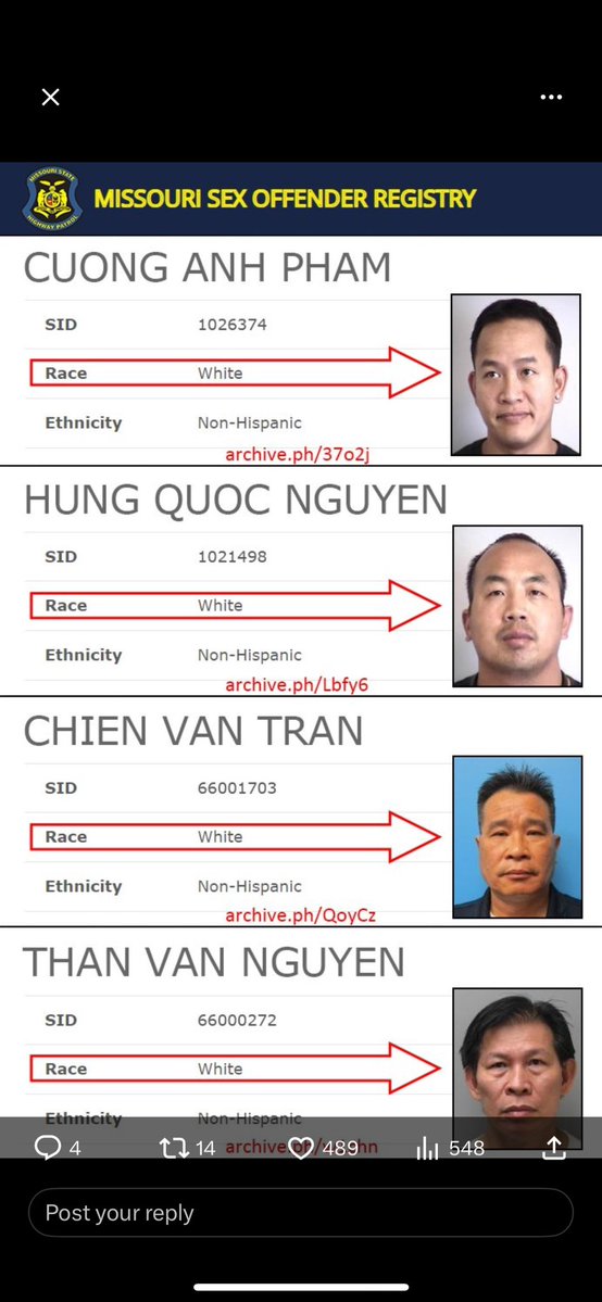 A_Hollywood1776's tweet photo. @mattvanswol Just wait until you do the sex offender registries. 

Because nothing says safety like telling the woman with 3 kids who just moved into town that the weirdo on the list is a white dude, when it’s not. 

No way to assess threats accurately with bad data https://t.co/TQz0JPpgAe