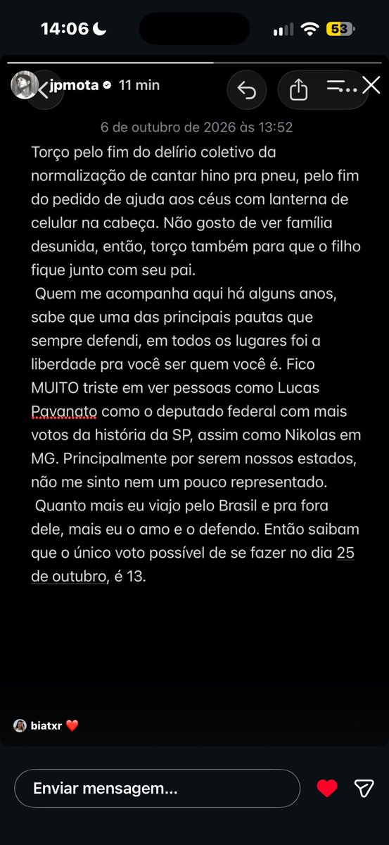 carozetepivete's tweet photo. uma influencer que me surpreendeu foi a nina miano e o namorado dela jp mota https://t.co/2T5gVILJ40