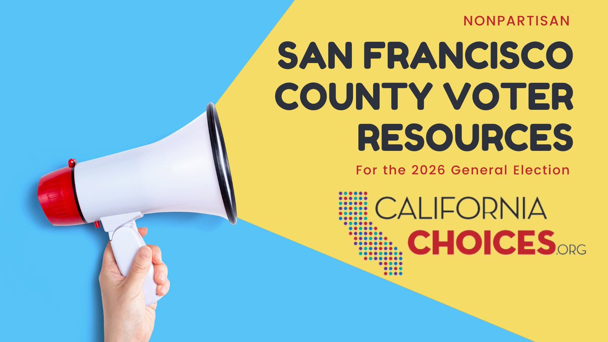 Next10's tweet photo. California Choices is a one-stop-shop for all your San Francisco County Voter Resources!

Learn more about San Francisco County ballot measures and endorsements here: https://t.co/d8CpAwY5yU
#CAElection #Election2026 #SanFrancisco https://t.co/HE3LrTmeKk