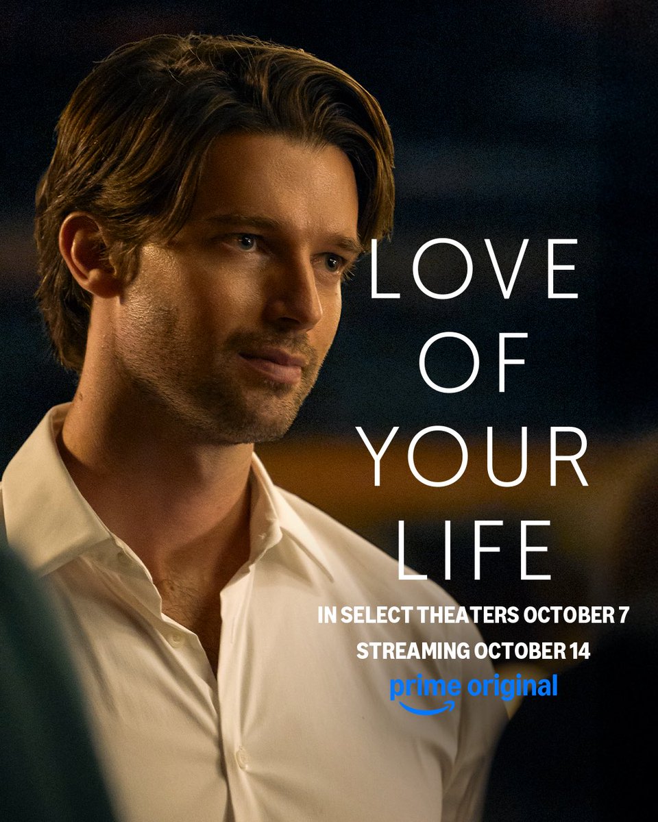 FilmUpdates's tweet photo. Margaret Qualley, Aaron Pierre, Patrick Schwarzenegger and Gabriel Basso star in Rachel Morrison’s ‘LOVE OF YOUR LIFE.’

In select theaters tomorrow, streaming on Prime Video from October 14. https://t.co/y8GXABzwX0