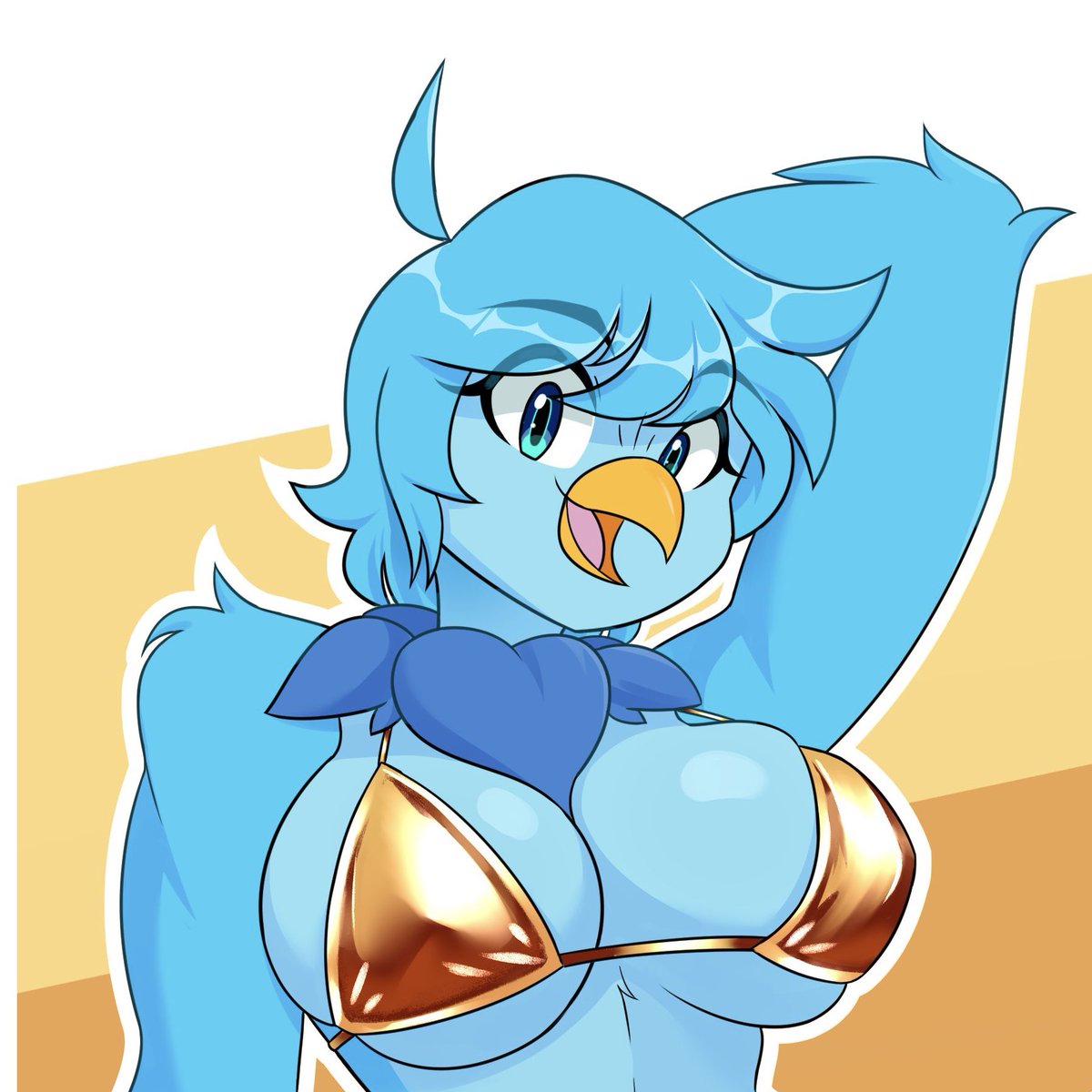 King_Flower_Man's tweet photo. Oh wow, is that that all you normally wear under your armour?  

(I should come back here tons more after her shifts)

I mean uhh… Yes wonderful to hear. I always love seeing monsters who love their jobs

[VERY focused Asgore eyes] https://t.co/fd4JihTOMh