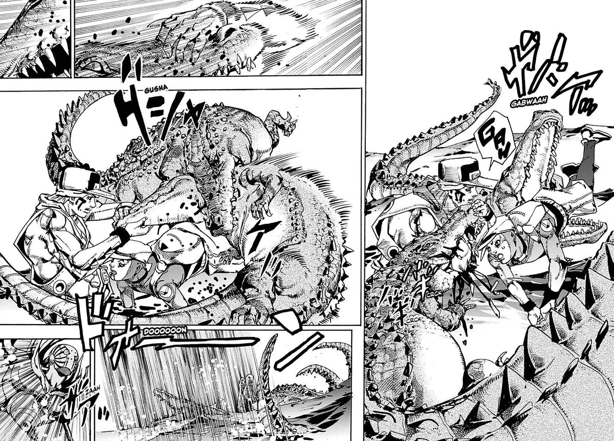 Feitostododia2's tweet photo. Dia 9:
(JoJo)
Paco bate em um crocodilo com outro crocodilo. https://t.co/l8TM7eqTOK