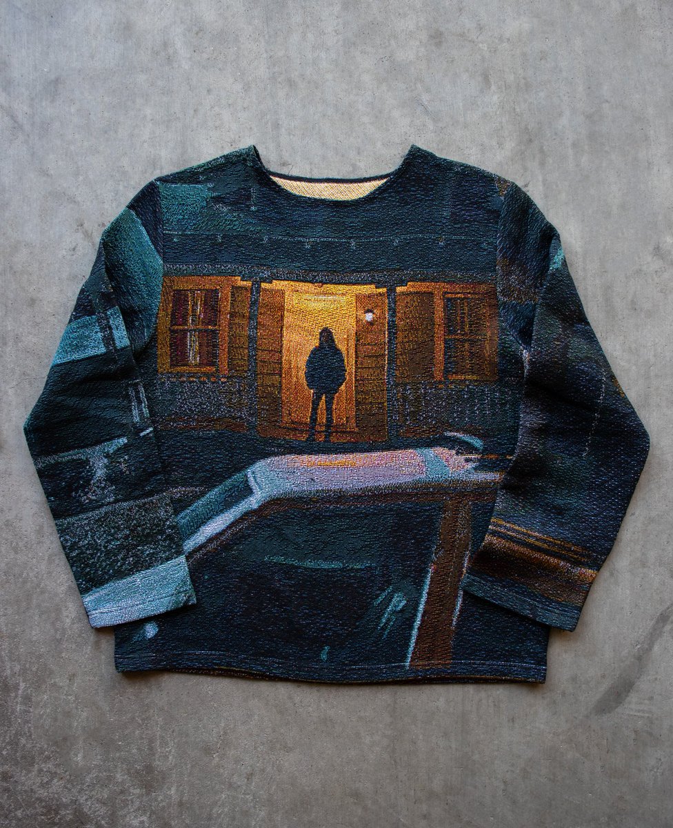 4xx1111's tweet photo. OBSESSION woven crewneck for Halloween https://t.co/2FwdYg7LDT
