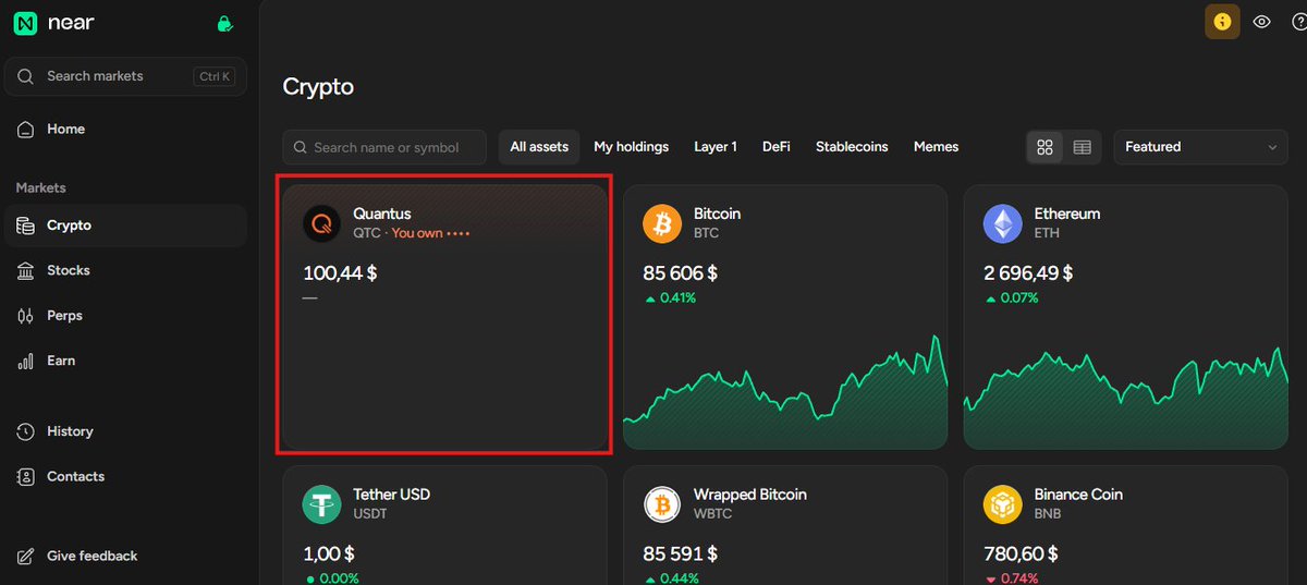 Checker1crypto's tweet photo. $QTC went live on https://t.co/5IuyHzpwrl today with only 1.27% of its supply actually circulating

> tl;dr 98.7% is unmined or vesting, and the big insider cliff is 338 days out

267k qtc circulating x $100 = ~$26.7m. not the $2.1b fdv

math, receipts, how to buy and the one wallet to watch 

coingecko still shows mc as $0 (https://t.co/mm2fI11who), so heres the live chain read from https://t.co/FR2H8xbBKD
- 5.72m of 21m qtc issued
- 5.46m of that locked in the vesting pallet
- ~54k mined since sep 9 genesis

> 46 schedules hold 5.42m qtc and release nothing before sep 9 2027. every one is listed here: https://t.co/pvDTfdBoiI

the split is in the whitepaper (https://t.co/YUuOCPzf2d): 23% team + investors, 4% company, 1y cliff then 36mo linear

until today the only market was a cex the team never endorsed, ~$1.4k of +2% depth. their oct 1 warning about it: https://t.co/nseHP8NQwK

> today @near_intents opened qtc to 180+ assets on 30+ chains: https://t.co/Onn6bSZPie

the near pool opened at ~$20 (24h low $19.98). its ~$101 now, 1,781 buys vs 164 sells, $13m liquidity: https://t.co/6uaI1LFSGy

how to buy, official route only:
- go to https://t.co/5IuyHzpwrl, sign up with a wallet or passkey, no email no kyc
- swap into qtc from usdc, btc, eth, sol, zec or 180+ other assets
- swaps route through the @rhea_finance pool via near intents solvers
- withdraw natively to your own quantus wallet (https://t.co/PE6AgU2N1L) if you want self custody
- real ca on near is qtc.omft.near, any other "qtc" ca is a copy

props to @QuantusNetwork: vesting fully onchain and no dev tax, block reward is just unmined supply / 50m (https://t.co/htX2WkdJij)

the risk:
- miners print ~2k qtc/day (~$200k)
- the team pegs mining cost at $45-80/coin (https://t.co/zinQp5F7p5)
- sep 2027 adds ~4.9k/day for 3 years

> so when you see "one wallet holds 73% of the float", now you know: its the treasury's 210k, the 1% set aside for initial liquidity. it moved oct 5, and nearblocks now shows 185k qtc bridged to near: https://t.co/BjwvxItScf

treasury account, check the outflows yourself: https://t.co/UU6gJwARj3

now you know more about $QTC than 99% of ct. nfa dyor