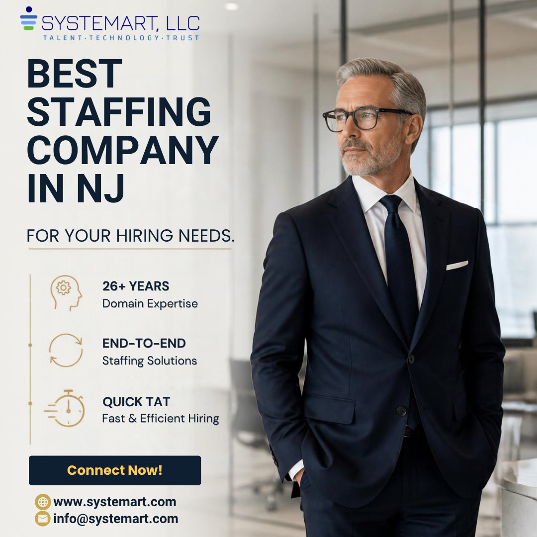 Systemart's tweet photo. Looking for the right talent? 💼🤝

With 26+ years of domain expertise, Systemart delivers end-to-end staffing solutions to help businesses hire faster, smarter, and more efficiently. 🚀

Connect with us today! 📩

🌐 https://t.co/6zBmXwYmT7

#Systemart #Staffing #Hiring https://t.co/rC6J4oCiaI