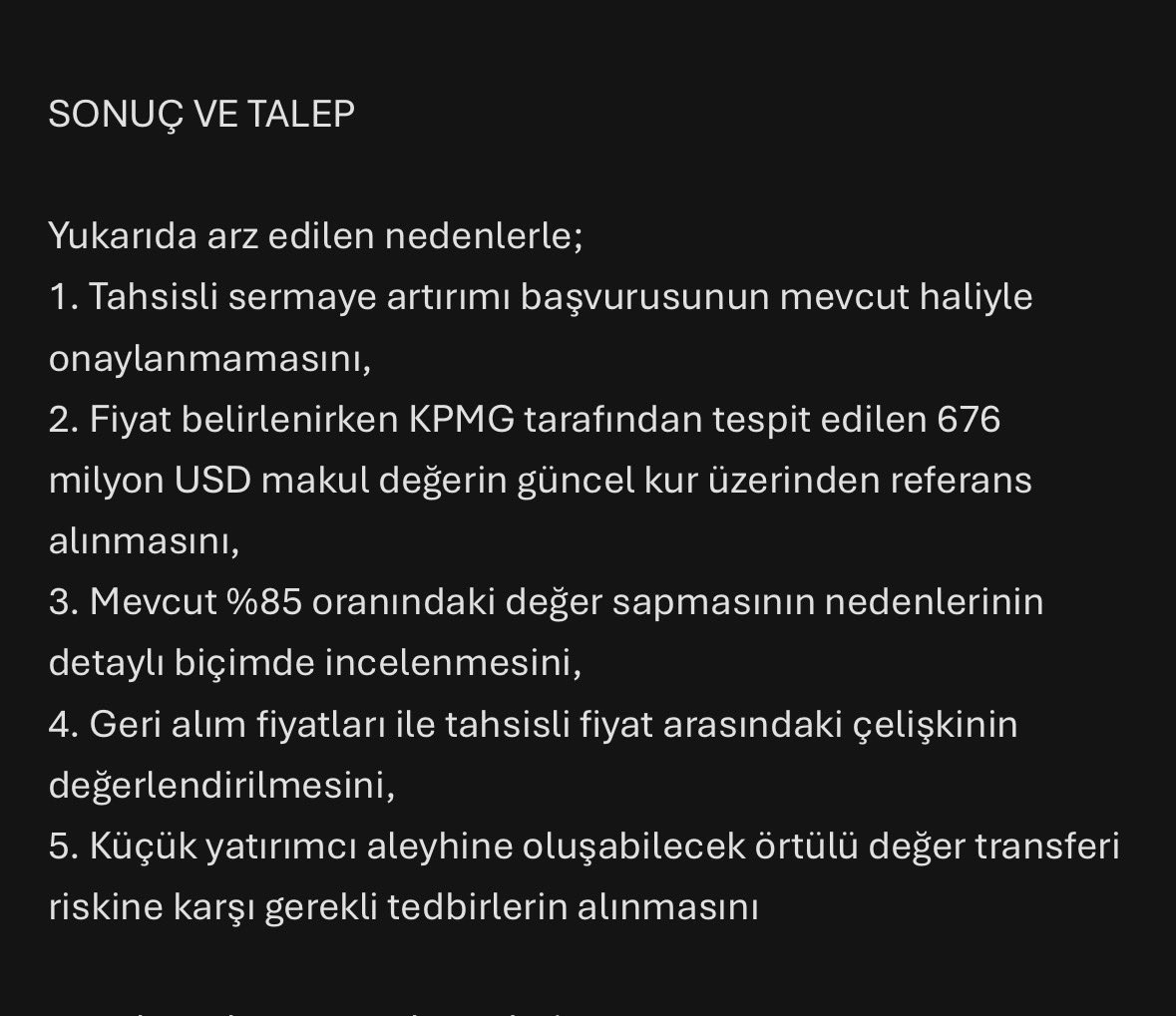erayogzz's tweet photo. SPK’nın Tahsisli Sınavı (#ERCB)

23 Şubat 2026 Pusula-Tera işbirliğiyle satılan hisseler sonucu tahsisli başvurusunu Spk neden hala red etmiyor? Yoksa hala makul şüpheye inanmıyor mu ?  
 
Genel Kurulda "SPK şikâyet konusunda dilekçe verme konusunu biz hukuki olarak,
şirket de yönetim kurulu olarak değerlendireceğiz. Bir sonuca varacağı düşünülür ise yapılabilir” denmiş. Neden yapılamadığı şu anda daha iyi anlaşılıyor.  Zaten şirket samimi olsa işi Spk bırakmaz tahsisliyi geri çeker. 

Spk zamanında birleşmeye onay verdiği fiyat için çok yazı yazdım. Yapılanlarla ilgili neler yazıldı her şeyin farkında olup bir şey yapmaması daha üzücü.Hep kopyala yapıştır cevaplar. Spk yatırımcıya inanmıyor ki! Şimdi bunu yaşayınca Spk’nın bizi savunacağına nasıl inanacağız?