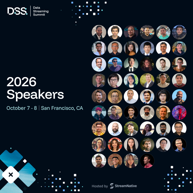 apache_pulsar's tweet photo. The full speaker lineup for Data Streaming Summit 2026 is here! 🚀
Join speakers from OpenAI, Databricks, RisingWave, Ververica, Together AI, Harvey, JPMorgan Chase, StreamNative, and more as we explore the future of real-time data and AI agents.

🎟️ Register now: https://t.co/59z1ue9cav

#DataStreamingSummit #DSS2026 #AI #AIAgents #DataStreaming #RealTimeData #AgenticAI