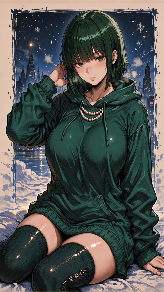 xLunaLush's tweet photo. My silk feels soft against skin. 🌙

art by @xlunalush
source medium: One Punch Man | Fubuki 👗
[satin camisole, green hair, indoor portrait]
#OnePunchMan #Fubuki #aiart #anime #waifu https://t.co/k5yCXOfeDd