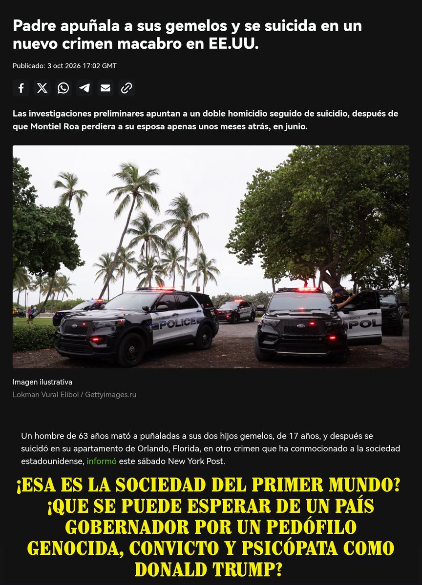 PriapisR's tweet photo. EN EEUU LOS PADRES ESTÁN ASESINANDO A SUS HIJOS! ES UNA SOCIEDAD ENFERMA Y PODRIDA! QUE SE PUEDE ESPERAR SI LOS GOBIERNA UN PEDÓFILO GENOCIDA, CONVICTO Y PSICÓPATA COMO DONALD TRUMP??? https://t.co/Ci6MSKrVht