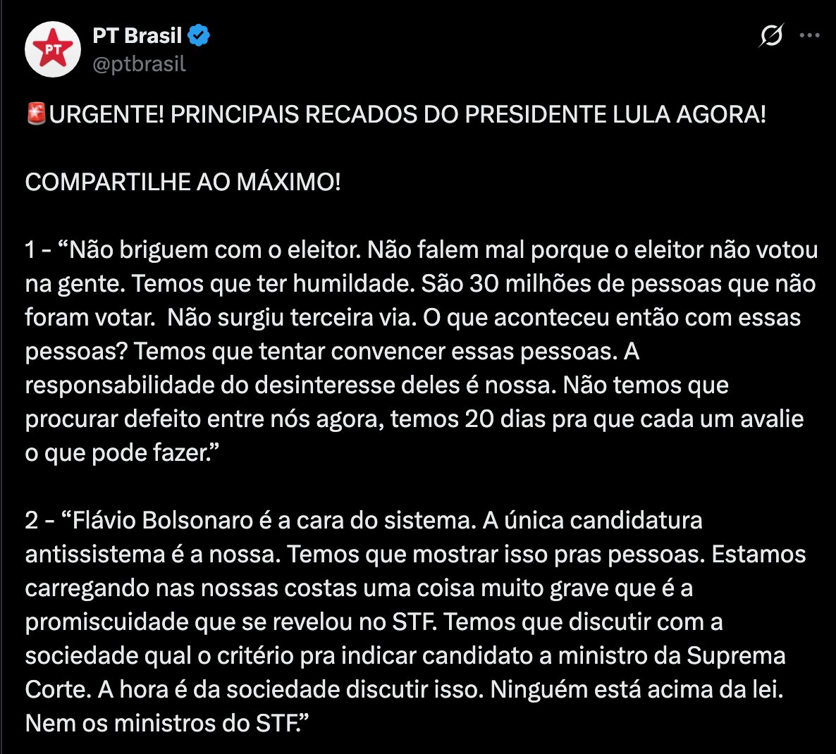 ttmionzinho's tweet photo. O PT depois de 20 anos no poder chamando o Flavio de candidato do sistema. KKKKKKKKKKKK https://t.co/3vJBZmZhEy