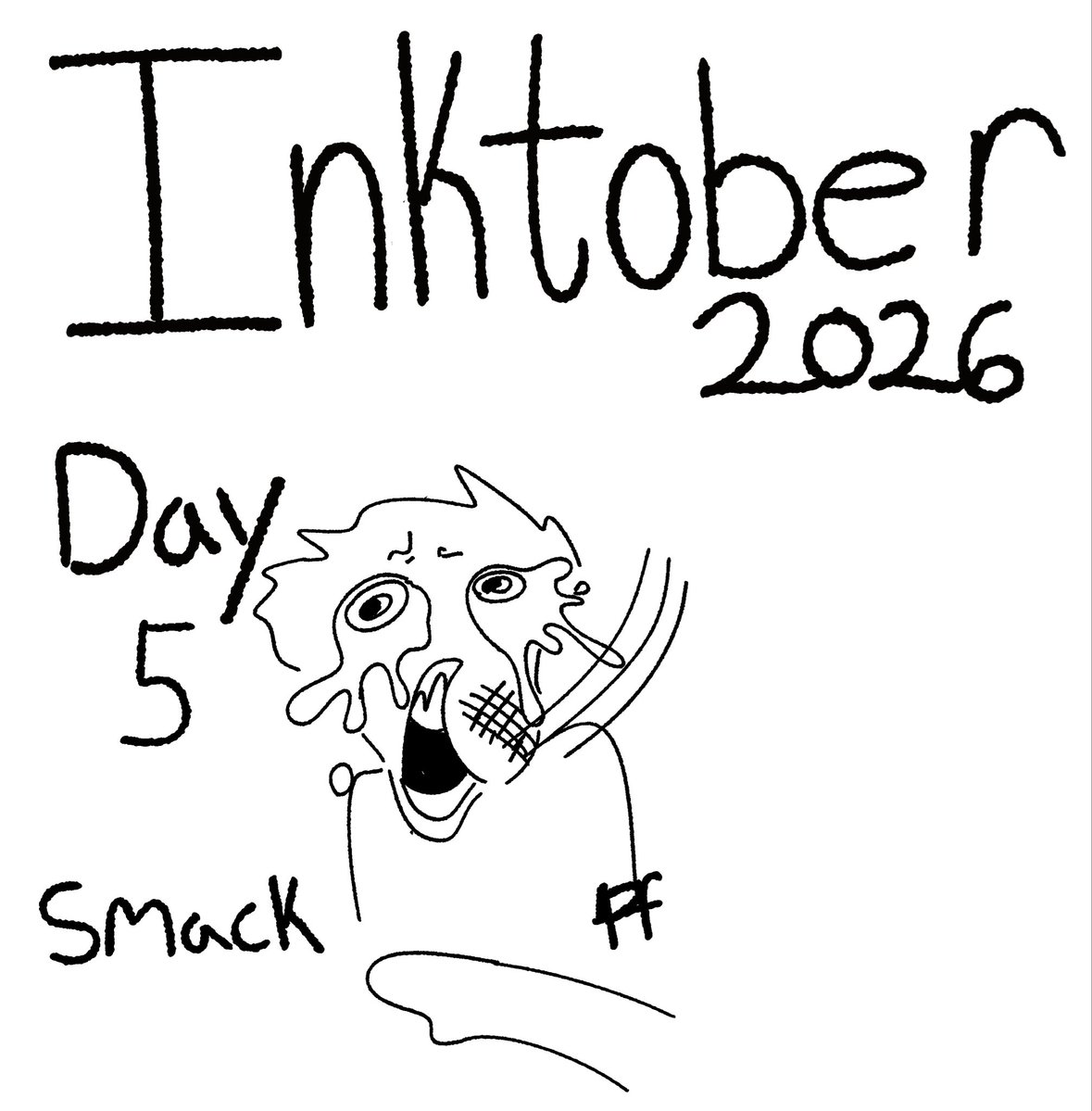 Pumkinf0ol's tweet photo. #inktober2026 day 5 : smack https://t.co/uqL0LmUZib