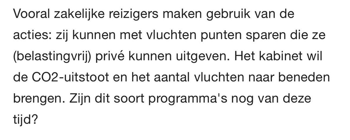 JacquelineAvun's tweet photo. Bijzonder vreemd dat in Nederland nog steeds zakelijk verdiende Flying Blue spaarpunten onbelast(!) privé gebruikt kunnen worden
Waarom wordt dit niet als voordeel uit dienstbetrekking belast?
#ffp #miles #XR #schiphol #klm #flyingblue @Belastingdienst @suzanne_GL
👇 https://t.co/9fD7fh32VQ