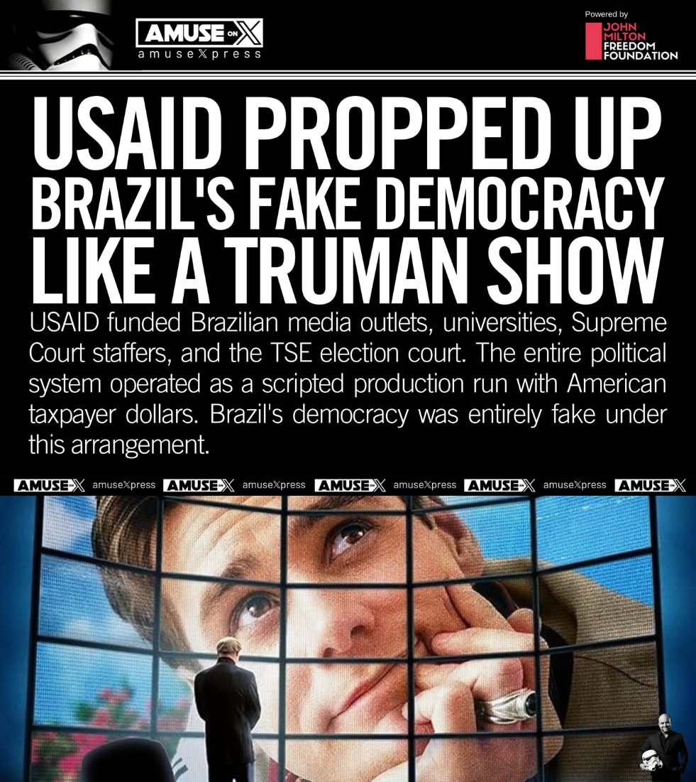 amuse's tweet photo. USAID was a scourge across the globe, but its control and manipulation of Brazil were particularly egregious. The Brazilian people have the opportunity to break free from the socialists' shackles later this month.