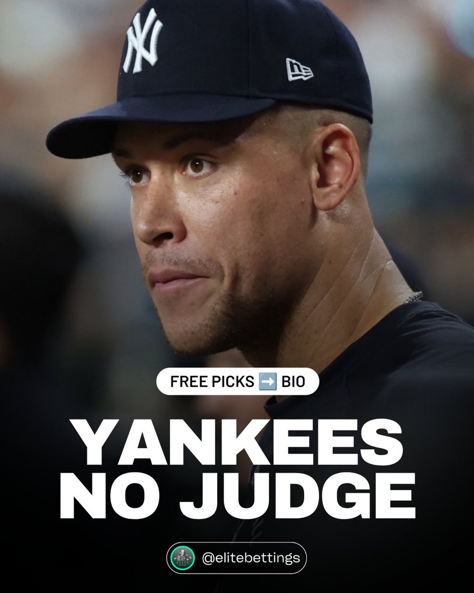 EliteBettings's tweet photo. 🚨 Aaron Judge is off the Yankees' ALDS roster.

New York trails Tampa Bay 2-0 after a 5-2 Game 2 loss with four errors (amNY). Rays were -190 for the series at DraftKings (FOX Sports).

🎁 1st pick FREE - code "100X"
https://t.co/Eucq8FEZKc

#MLB #MLBPicks #SportsBetting https://t.co/NzL8AIahr8