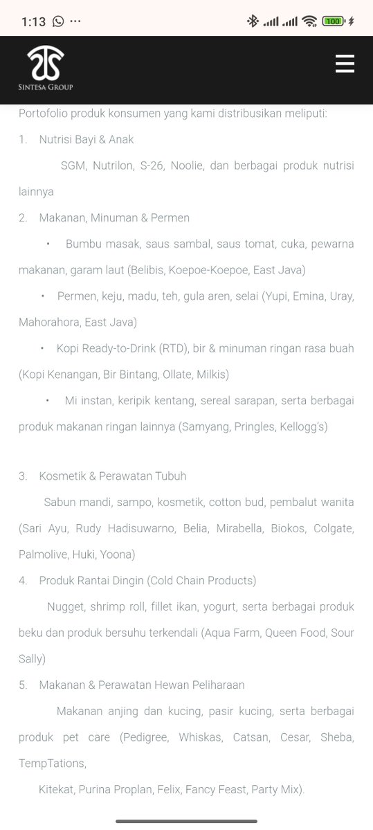 wafibtf's tweet photo. @dinday6_ Grupnya naungin SGM, Sambel Belibis, Samyang, Pringles, Kellogg, Bir Bintang, Yupi, KOPI KENANGAN dan masih banyak lainnya 🫠 https://t.co/2aULfBtn0A