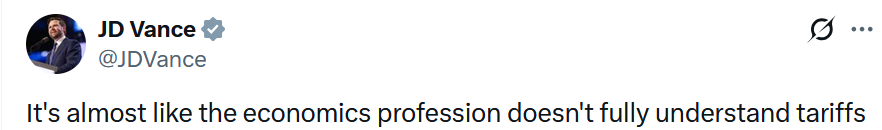 EricBoehm87's tweet photo. Turns out that the economics profession understands tariffs after all...

¯\_(ツ)_/¯ https://t.co/OfZ9a54Lxe