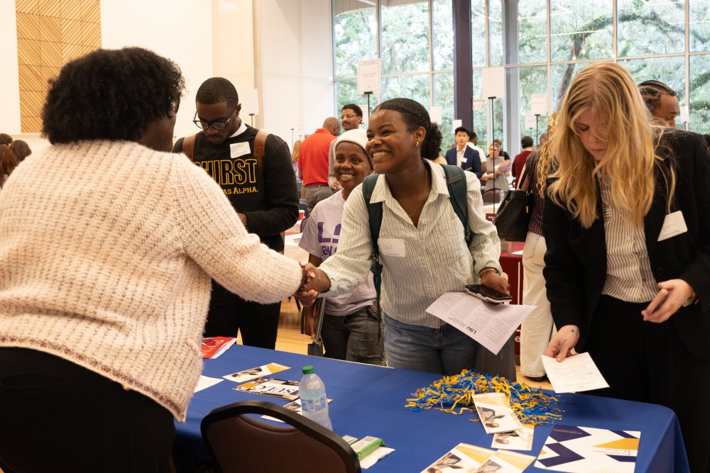 LSUHSS's tweet photo. ⚖️ The best way to end #GeauxPreLaw Week 2026: The LSU Law School Information Fair! 
Students interested in law school had the opportunity to connect with representatives from more than 70 law schools from across the country. https://t.co/leT7jP2i3N