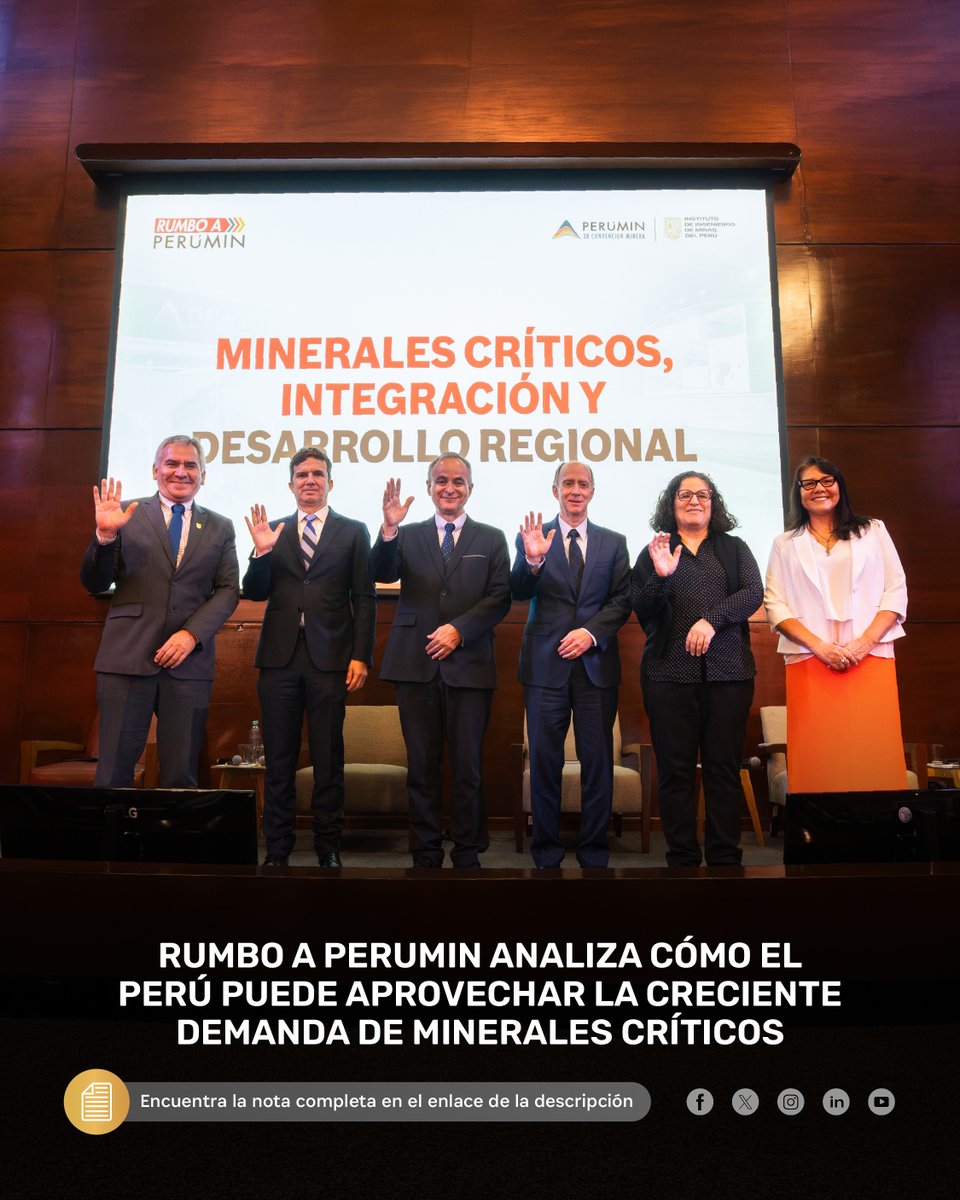 IIMPOficial's tweet photo. 📌 Rumbo a PERUMIN analiza cómo el Perú puede aprovechar la creciente demanda de minerales críticos.

- Entérate más aquí: 👇
https://t.co/ctkWePwEvl https://t.co/E7iLVHMPgU