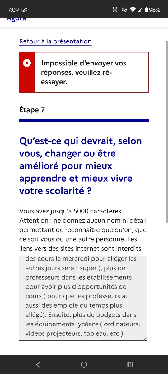 mathyslms's tweet photo. Le governement a fait un site / une branche pour que nous puissions nous plaindre / dire se qui n'allait pas, mais on peut quand même pas le faire ????? @SebLecornu https://t.co/ELFywy9muP
