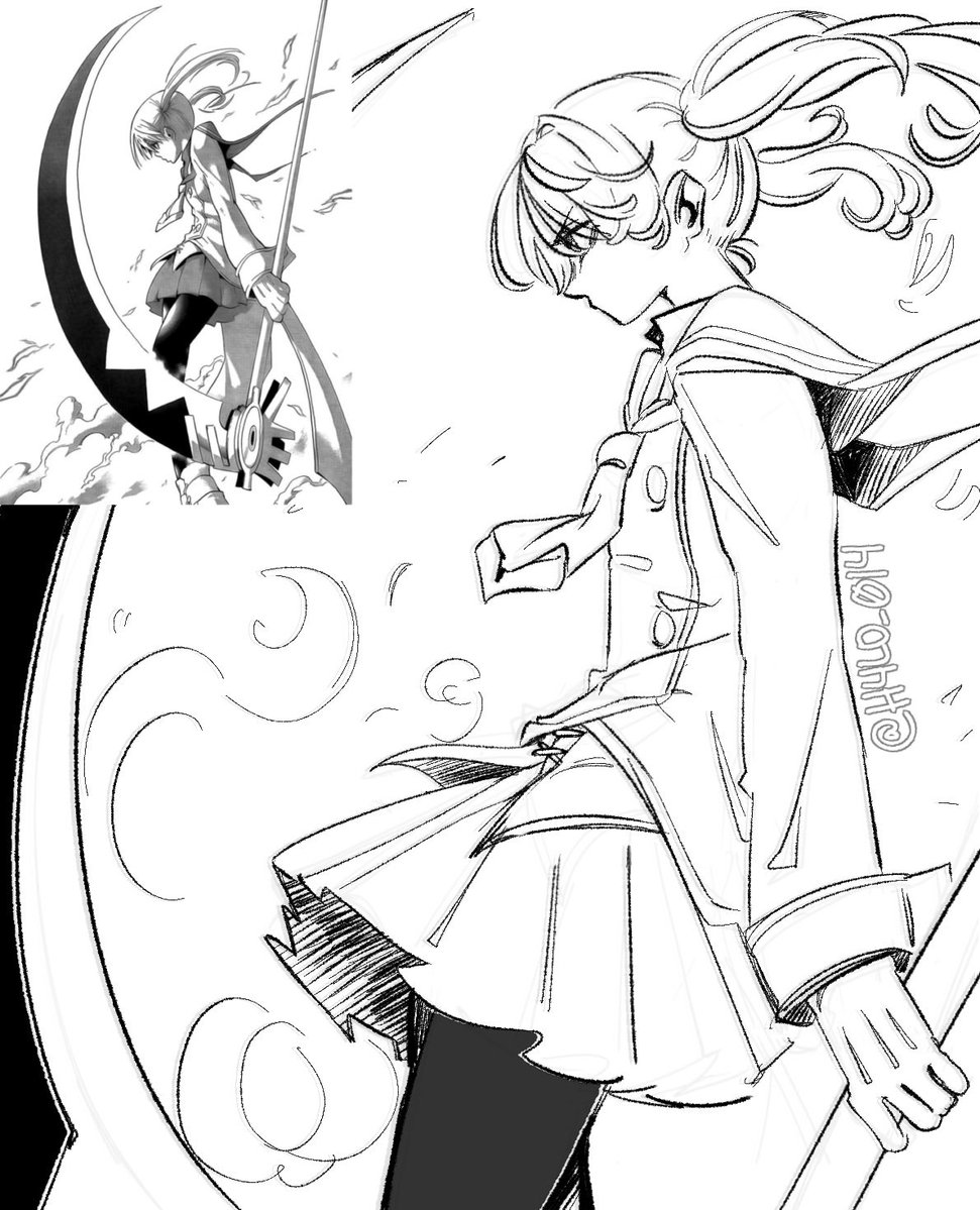 H4LO_014's tweet photo. recently got into redrawing some panels in my style xb #souleater https://t.co/udYcD3SQps