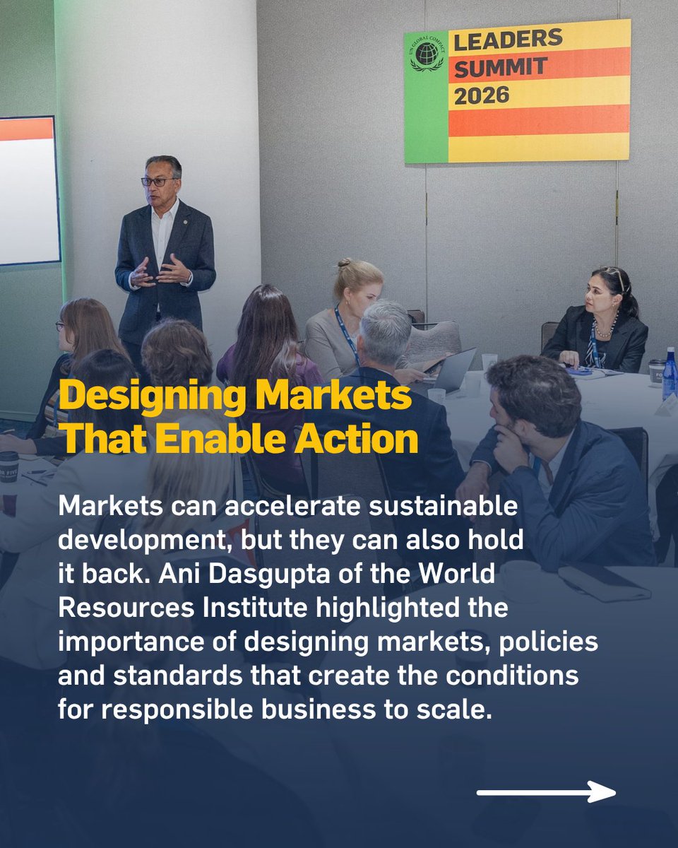 globalcompact's tweet photo. Looking back at #LeadersSummit2026.

From trust and integrity to climate leadership, resilient business and the role of markets, swipe through for the key moments and ideas that shaped two days of exchange.

The work continues.

#ForwardFaster #CollectiveAction #SDGs #UNGA81 https://t.co/uHMb1NQFYo