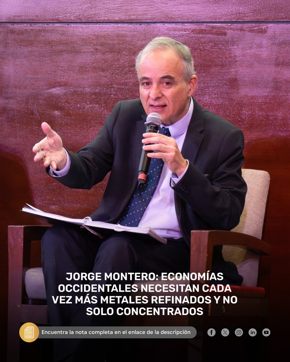 IIMPOficial's tweet photo. 📌 Jorge Montero: Economías occidentales necesitan cada vez más metales refinados y no solo concentrados.

- Entérate más aquí: 👇
https://t.co/sOAhZvN4ST https://t.co/PxqspIjI0K