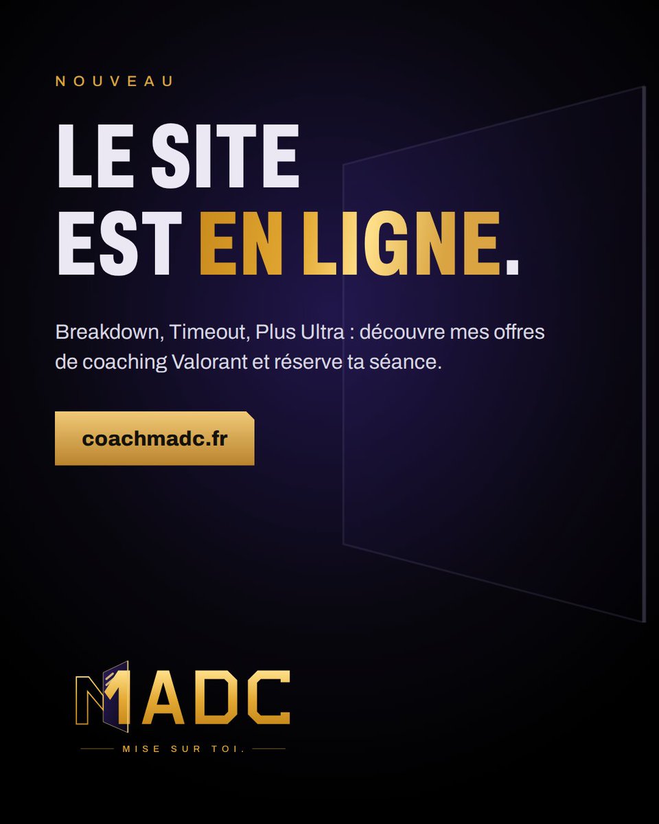 coachmadC's tweet photo. Après 8 ans à coacher, j'ouvre aujourd'hui mon site :
lien disponible dans ma bio et en commentaire.

Il évoluera avec le temps pour proposer du contenu. 
Pour l'instant, vous pouvez réserver des créneaux si vous voulez progresser 😉

Un RT m'aiderait beaucoup🙏🔁
Merci à tous ! https://t.co/oPwWvungQi
