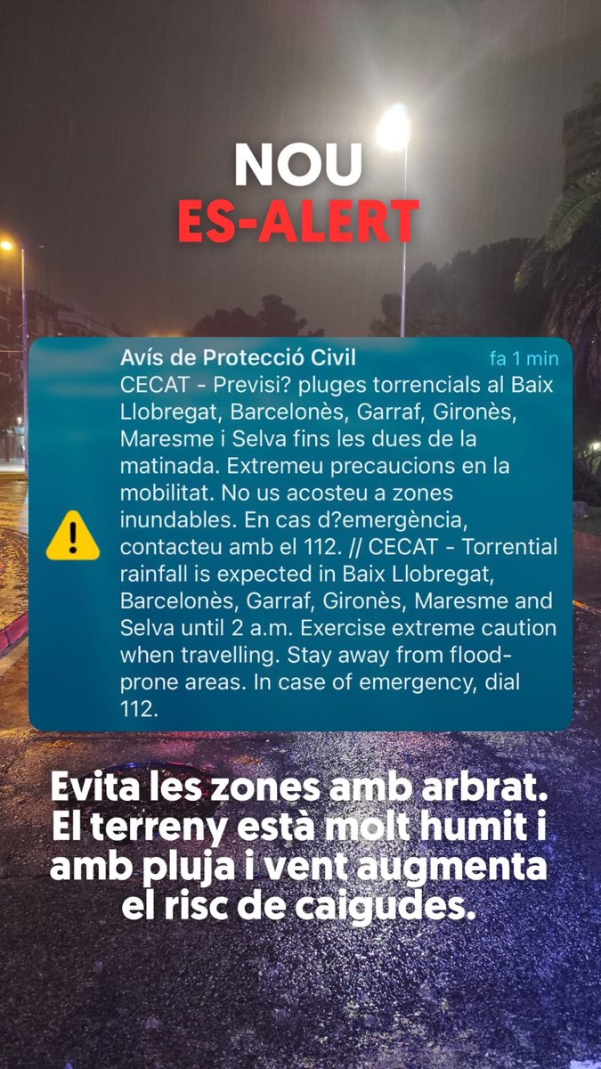 ajesplugues's tweet photo. Nou ES-Alert # Esplugues https://t.co/Nbm1EMqiy7