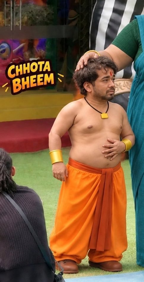 Zinnizone's tweet photo. When you order Chhota Bheem from meesho 🤡🤡🍭🍭 #QaziTouqeer #BiggBoss20 https://t.co/XLd8aXu1DB