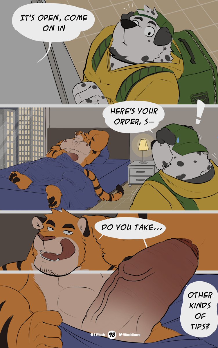 Vitashifurro's tweet photo. GRRR🐯🍆💦 "Getting a raise" Part 2 - (Page 98!!) https://t.co/KC0YKeAR2q