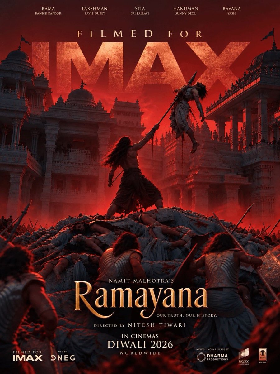Its_CineHub's tweet photo. EXCLUSIVE AND BIG BREAKING NEWS🧨

#Ramayana is going to HOLD PAID PREVIEWS shows from 4th November 2026 followed by a FULL FLEDGED RELEASE on 5th Of November 🔥

This will give #RanbirKapoor & #Yash 's film a HUGE CHANCE to flex its SUPER POSITIVE WORD OF MOUTH and then it will start on BUMPER HISTORIC notes on 5th November. BRING IT ONNN ✅