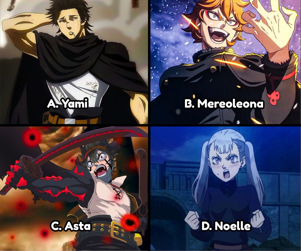 AnimeRegent's tweet photo. Who has the best aura in Black Clover? https://t.co/VHvnEgRx3P