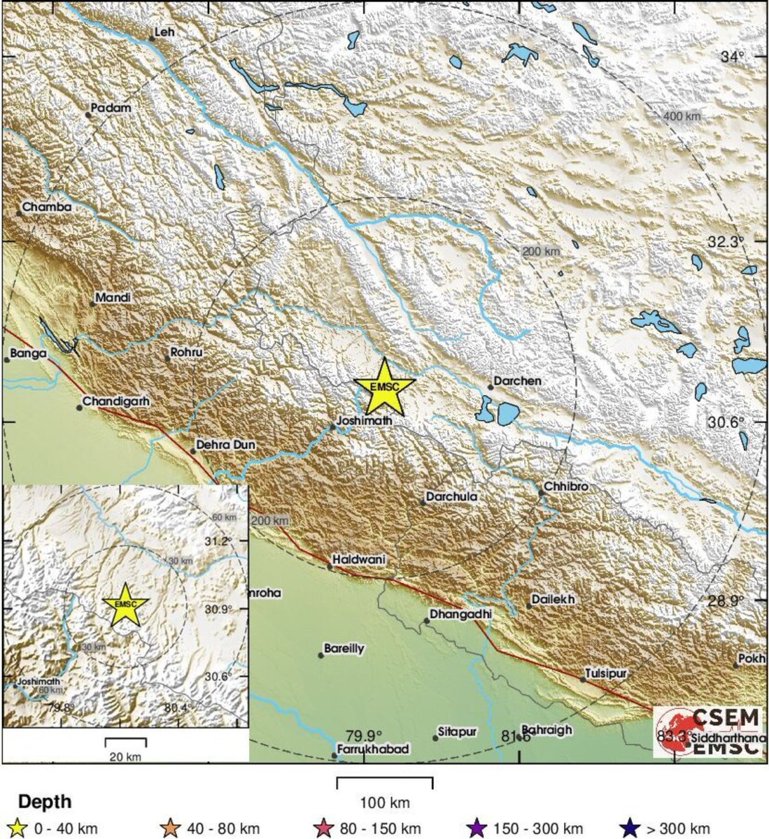 DefenseDagger's tweet photo. Joshimath - UTTARAKHAND 

M4.9 - M5.1 #Earthquake !!! https://t.co/XNdqSlJsgQ
