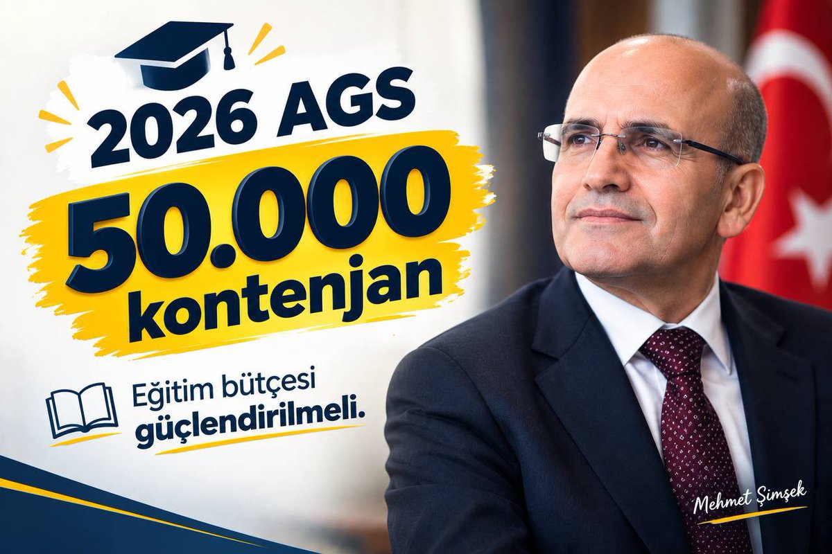 AGSkontenjan's tweet photo. Türkiye Yüzyılı eğitimle yükselir. 2026 AGS ile 50 bin kontenjan verilmelidir. MALİYEDEN 50 BİN kadro tahsisi AGS BÜTÇE ile mümkündür. MAARİF MODELİ için ŞİMŞEKTEN MÜJDE bekliyoruz. 100 BİN ÜCRETLİ kaldırılsın. @oktay_saral #MehmetŞimşekAGS50Bin https://t.co/Tycv20h3Ww