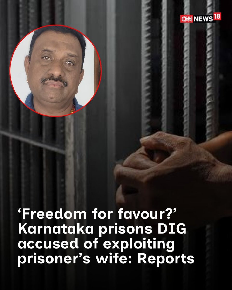 Sanatan_Prabhat's tweet photo. Karnataka Prison Scandal: DIG in Custody!

Prisons DIG Somashekar is in custody over the 2018 release of a life convict using a forged Supreme Court order.

He is also accused of sexually exploiting the convict’s wife.

#KarnnatakaPolice
PC: @CNNnews18 https://t.co/GAeP6GoVge