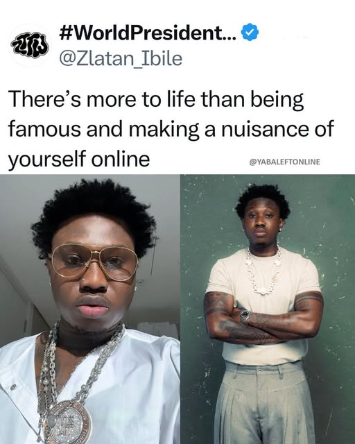 yabaleftonline's tweet photo. Nigerian rapper, Zlatan Ibile shares what there's more to life of https://t.co/2NdkzisSqM