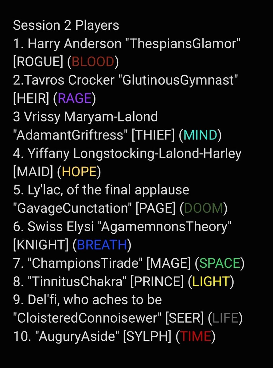 XericXenophile's tweet photo. My classpect guesses for beyond canon https://t.co/VB7riTw6T9