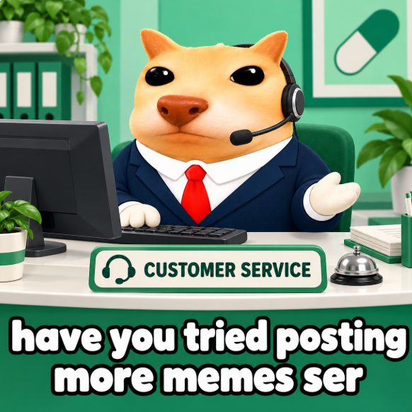 SerOnPump's tweet photo. your brand new vibe coded launchpad is underperforming ser?

maybe it is time to return to memes then ser https://t.co/WDjh2qeWWS
